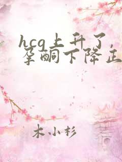 hcg上升了,孕酮下降正常吗