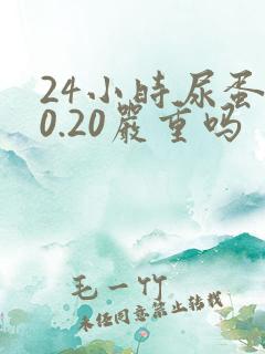 24小时尿蛋白0.20严重吗