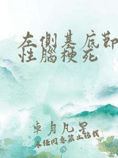 左侧基底节腔隙性脑梗死