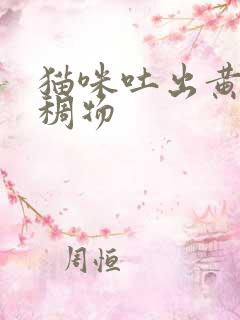 猫咪吐出黄色粘稠物