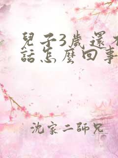 儿子3岁还不说话怎么回事