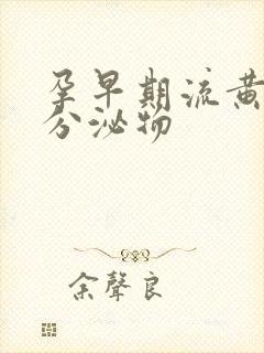 孕早期流黄色的分泌物