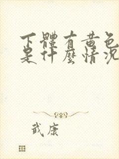 下体有黄色液体是什么情况