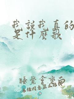我说我真的爱你是什么歌