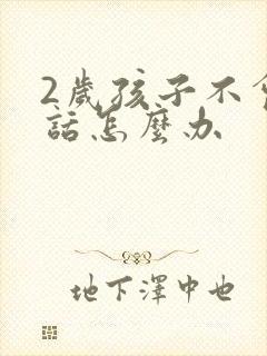 2岁孩子不会说话怎么办