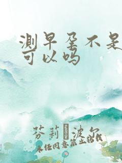 测早孕不是晨尿可以吗