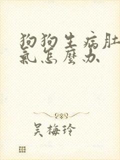 狗狗生病肚子胀气怎么办