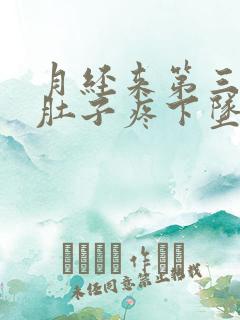 月经来第三天小肚子疼下坠疼