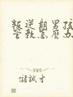 叛逆期男孩不受管教怎么办