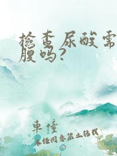 检查尿酸需要空腹吗?