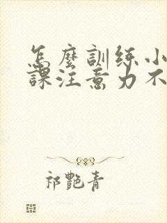 怎么训练小孩上课注意力不集中