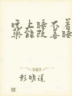 晚上睡不着吃啥药能改善睡眠