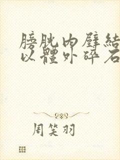 膀胱内壁结石可以体外碎石吗