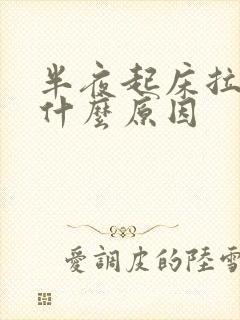 半夜起床拉尿是什么原因