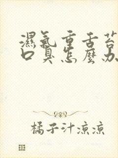 湿气重舌苔厚白口臭怎么办