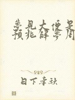 梦见大便是什么预兆解梦周公解梦