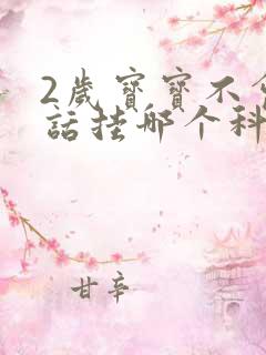 2岁宝宝不会说话挂哪个科