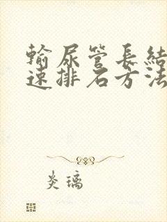 输尿管长结石快速排石方法