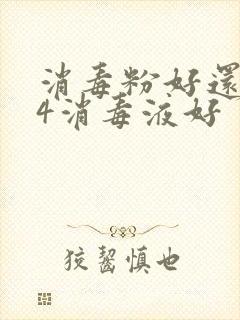 消毒粉好还是84消毒液好