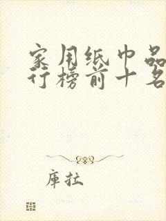 家用纸巾品牌排行榜前十名