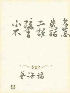 小孩二岁多了还不会说话怎么办