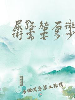 尿路结石微创手术需要多少钱