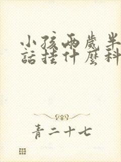 小孩两岁半不说话挂什么科