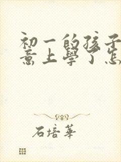 初一的孩子不愿意上学了怎么办