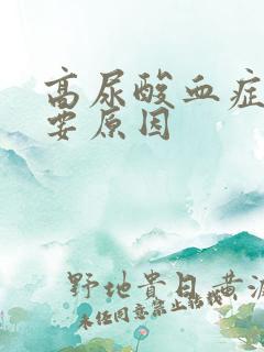 高尿酸血症的主要原因