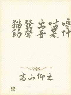 猫发出咕噜咕噜的声音是什么意思