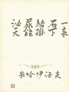 泌尿结石一般几天能排下来