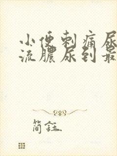 小便刺痛尿道口流脓尿到最后尿血