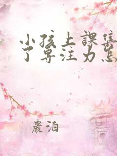 小孩上课集中不了专注力怎么办