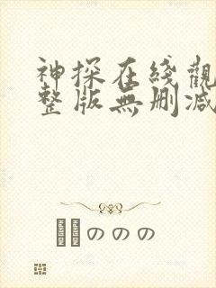 神探在线观看完整版无删减