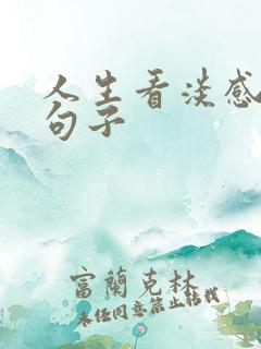 人生看淡感悟的句子