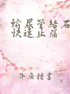 输尿管结石疼痛快速止痛