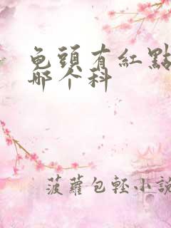 龟头有红点点挂哪个科