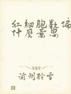 红细胞数偏低是什么意思