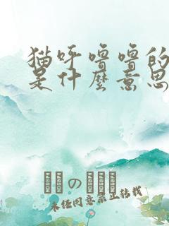 猫呼噜噜的声音是什么意思