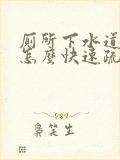 厕所下水道堵了怎么快速疏通