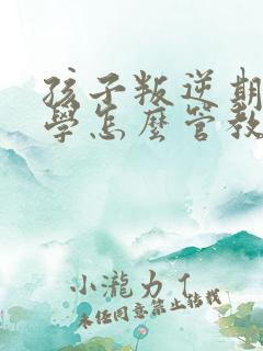 孩子叛逆期不上学怎么管教最合适男孩