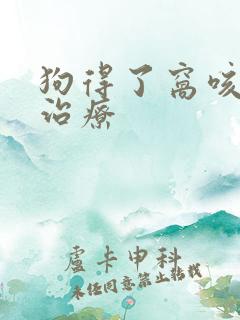 狗得了窝咳怎么治疗