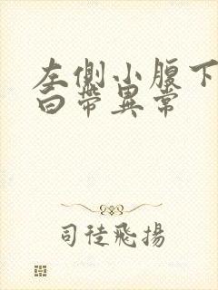 左侧小腹下隐痛白带异常