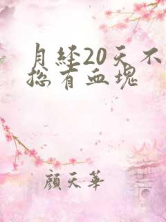 月经20天不走总有血块