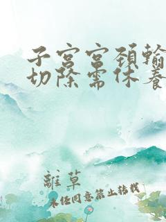 子宫宫颈输卵管切除需休养多长时间