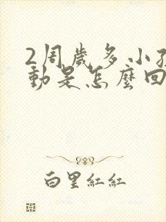 2周岁多小孩好动是怎么回事