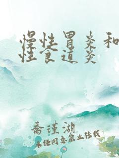 慢性胃炎和反流性食道炎