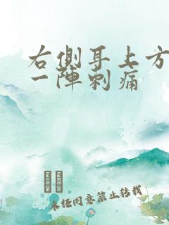 右侧耳上方一阵一阵刺痛