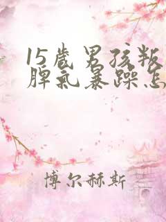 15岁男孩叛逆脾气暴躁怎么办