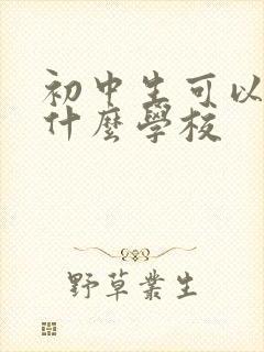 初中生可以报考什么学校